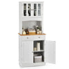Kitchen Pantry Cabinet Freestanding Buffet Cupboard W/ Adjustable Shelf & Drawer