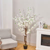 5FT Large Artificial Cherry Peach Tree Blossom Flowers Potted Plant In/Outdoor