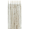 Handwoven Macrame Curtains Window Pannels with Wood Rings for Bedroom Doorways