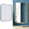 Wall Mounted Mirror Rectangle Bathroom Bedroom Dressing Room Metal Frame Mirror