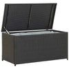 2023 Garden Storage Box Poly Rattan Grey Patio Storage Chest Durable