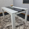Dining Table Set and 6 4 black white Leather chairs kitchen table set of 4 or 6