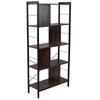 4-Tier Ladder Storage Bookshelf Industrial Leaning Bookcase Unit Display Storage