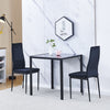 3/5Pcs Small Space Dining Set Square Glass Dining Table+ 2/4 Dining Chairs Home