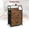 Industrial 4-Drawer Storage Cabinet Dresser Freestanding Organizer W/ Top Shelf