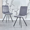 Set of 4 Velvet Dining Chairs Lounge Metal Leg Padded Dining Room Kitchen Office