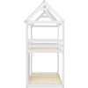 Kids Bunk Bed Frame Treehouse Double High Sleeper Pine Wooden Bed 3FT 90x190cm