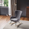 Upholstered Velvet Armchair Rocking Swing Lounge TV Fireside Chair Sofa Relaxing