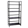 4-Tier Storage Shelves Ladder Bookshelf Industrial Bookcase Unit Vintage Gray