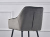 Set of 2/4 Dining Chairs Velvet Padded Seat Metal Legs High Back Chairs Kitchen