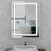 Elegant Bathroom Mirror Dual Light LED Wall lighted Mirror Vertically Horizontal
