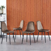 Set of 4 Velvet Dining Chairs Padded Backrest Home Living Room Kitchen Office BN