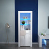 160cm Tall Stand Display Cabinet Sideboard LED Cupboard High Gloss Door Bathroom