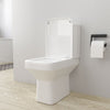 Modern Close Coupled Toilet Bathroom White Ceramic Soft Close Seat WC Pan Home