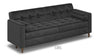 Velvet Sofa Bed 3 Seater Wooden Legs With Built in Storage Sofabed