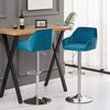 2× Adjustable Breakfast Bar Stools Swivel Gas Lift Kitchen Barstool Velvet Metal