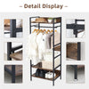 162cm Tall Wardrobe Clothes Rail Garment Rack Closet Organizer w/3 Tiers Shelves