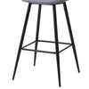 2x Barstools Fabric Padded Metal Legs Footrest Bar Stools Pub Salon Chairs Grey