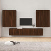 6 Piece TV Cabinet Set Brown Oak Engineered Wood S1R8
