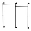 XX-Large Industrial Pipe Clothes Rack Wall Mounted Clothing Retail Garment Rod