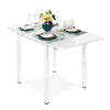 Foldable Dining Table and Chairs PU Leather Padded Seat Kitchen Home Furniture