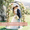 2.4M Metal Garden Arch Wedding Backdrop with Graceful Curve for Climbing Plants