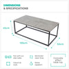 Coffee Side End Table Sofa Living Room Wooden Metal Bedside Furniture Round Tea