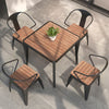 Outdoor Plastic Wood table Table & Chair Sets Yard Garden Armchair Table Set