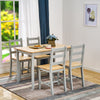 New Solid Wood Dining Table and 4 Chairs Set Home Kitchen Furniture 4 Colours