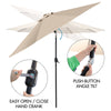 2.7M Parasol Sun Shade Outdoor Garden Patio Round Umbrella Crank Tilt Canopy