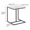 Marble Coffee Table End Side Table Laptop Holder Full Open Storage C Stand Frame