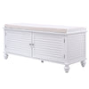 Hallway Shoe Storage Cabinet Cupboard 2-Doors Bench Window Seat with Cushion Pad