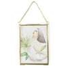 Glass Metal Photo Frame Stand Transparent Leaf Gold Nordic Photo Frame Ornament