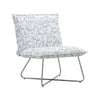 Modern Fabric Linen Patterned Armchair Sofa Lounge Seat Living Room Chrome Frame