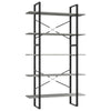 5-Tier Book Cabinet Concrete Grey 100x30x175 Chipboard F3G0