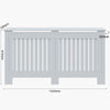 Radiator Cover White Unfinished Modern Traditional Wood Grill Cabinet Shelf MDF