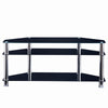 32" to 50" 3 Tier Black Tempered Glass TV Stand Floor Entertainment Unit Center