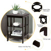 3-Tier Multifunctional Nightstand Stable Sofa Bed Side Table with Storage Shelf