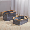 Foldable Felt Linen Storage Basket Bin Toy Box Clothes Organizer Basket w Handle