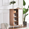 Modern 1 Door 4 Shelf Storage Cabinet Shoe Rack Unit Sideboard Cupboards Hallway