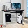 Computer Desk Workstation Table Sliding Keyboard Shelf Wood Drawer Office Home