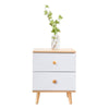 2White Drawers Storage Wood Bedside Cabinet Nightstand Small Side Table Bedroom