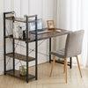 Corner Computer Desk with 4 Tier Storage Shelves Home Office Table Workstation