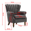 Retro/Vintage Tub Accent Chair Upholstered Padded Armchair Lounge Fabric Sofa UK