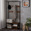 Vintage Clothes Rail Industrial Style Hat Coat Rack Storage Rack Shoe Shelf Unit