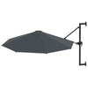 Wall-Mounted Parasol & Metal Pole Umbrella Patio Parasol Garden Umbrella
