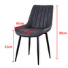 Set of 2 Faux Leather/Suede Dining Chairs Metal Legs Reception Restaurant Chair