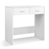 White Computer Desk Desktop Laptop PC Table Workstation 2 Drawer Home Office