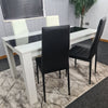 Dining Table Set and 6 4 black white Leather chairs kitchen table set of 4 or 6