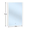 White Bathroom Mirror Wall Mounted Hanging 3 Colors LED Lights Dimmable IP44